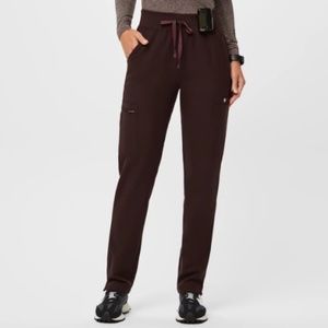 FIGS Women's Espresso (purple/brown) Yola High Waisted Skinny Scrub Pant Medium